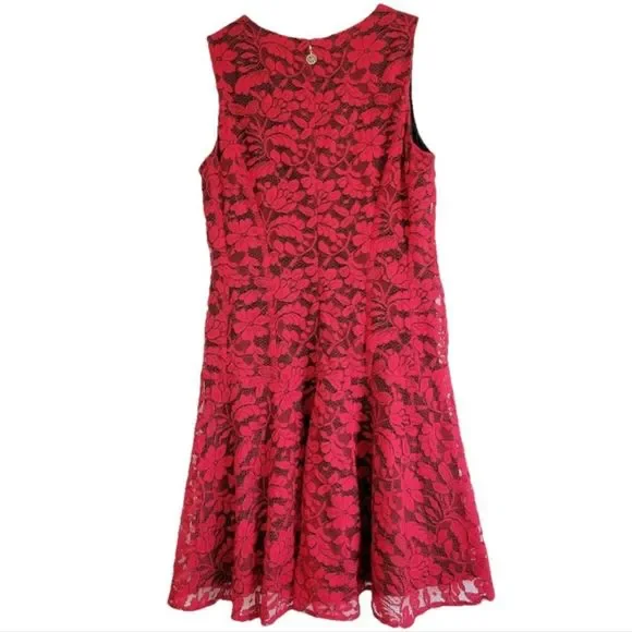 Tommy Hilfiger Red Lace Drop Waist A-Line Dress Size 14 NWOT - Picture 5 of 11